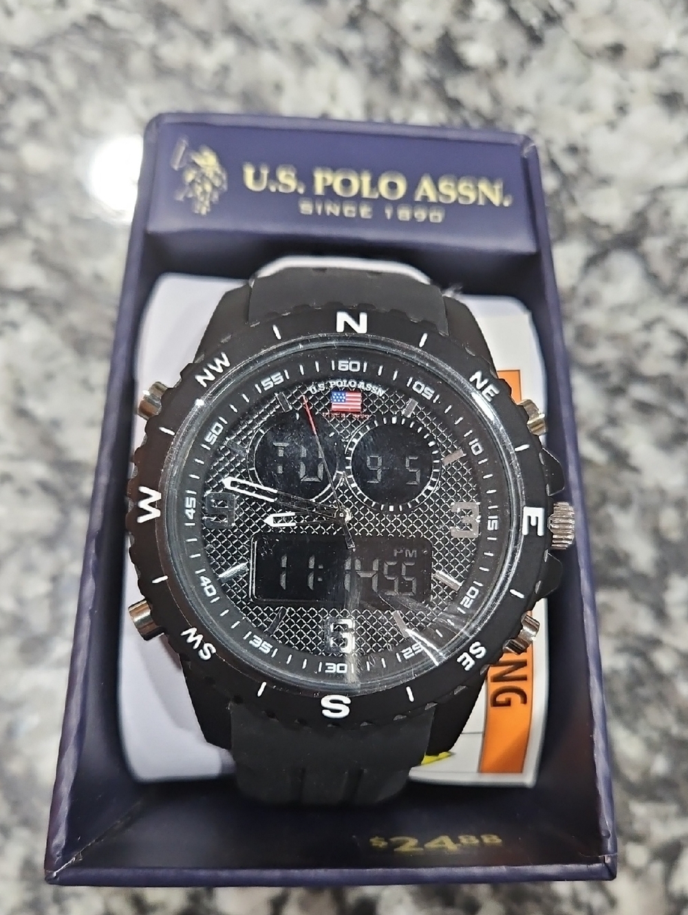 U.S. Polo Assn. Black Men's Digital-Analog Sport Watch